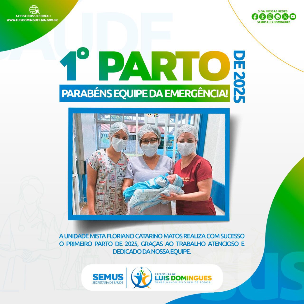 1º Parto de 2025 - Parabéns equipe de emergência